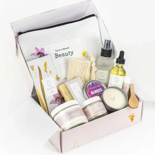 Spa Gift Box, Natural Lavender Bath & Body Relaxing Package for Friend