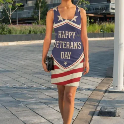 Free-veterans-day Sublimation Cut & Sew Dress