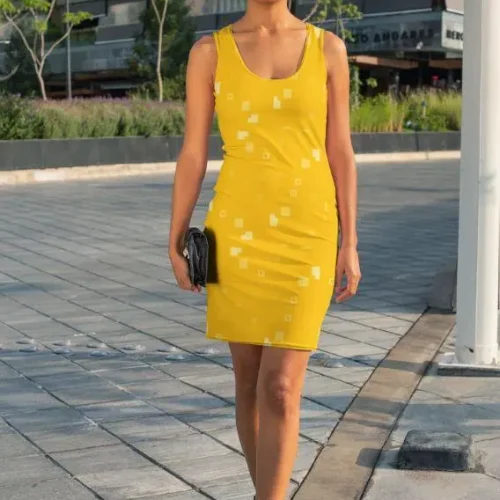 Simple Geometric Pattern 3 cy Poster Sublimation Cut & Sew Dress