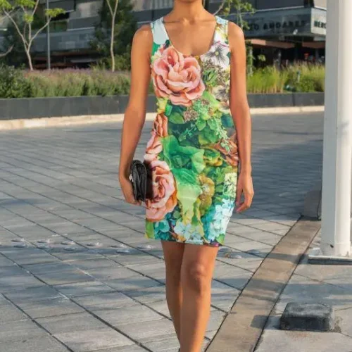 Vintage Garden Poster (1) Sublimation Cut & Sew Dress