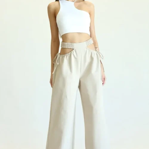 Kelly- High Waisted Cut Out Pants